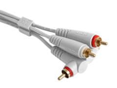 UDG Gear Ultimate Audio Cable Set RCA Straight - RCA Angled White 3m