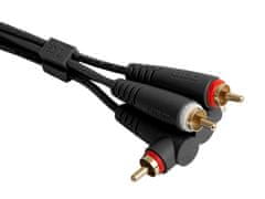 UDG Gear Ultimate Audio Cable Set RCA Straight - RCA Angled Black 3m
