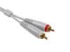 Ultimate Audio Cable Set RCA - RCA White Straight 3m