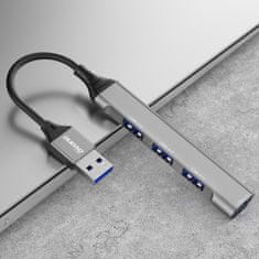 DUDAO A16B HUB adaptér USB - 4x USB, černý