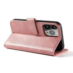 MG Magnet knížkové pouzdro na iPhone 15 Pro, růžové
