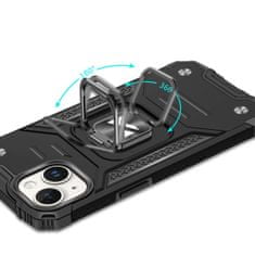 MG Ring Armor kryt na iPhone 15 Plus, stříbrný