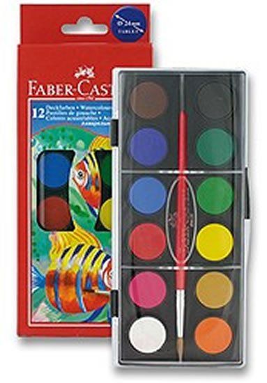 Faber-Castell Faber - Castell Vodové barvy 24 mm - 12 barev