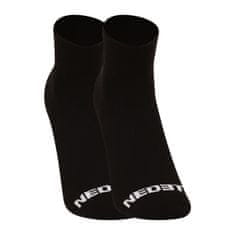 Nedeto 3PACK ponožky kotníkové černé (3NDTPK001-brand) - velikost M