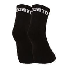 Nedeto 3PACK ponožky kotníkové černé (3NDTPK001-brand) - velikost M