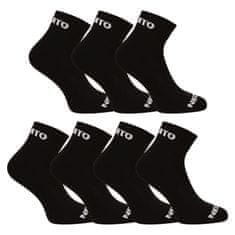 Nedeto 7PACK ponožky kotníkové černé (7NDTPK001-brand) - velikost M