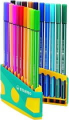 Stabilo Fixy Pen 68 sada 20 ks ColorParade/Tyrkysové pouzdro