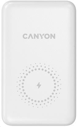 Canyon powerbanka PB-1001B PD&QC3.0,10 000mAh,Qi&AppleMagSafe,In 5/9V (Lightning/USB-C),Out 5/9/12V (USB-A+USB-C),bílá