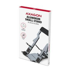 AXAGON STND-M, hliníkový stojan pro telefony a tablety velikosti 4" - 10,5", pět nastavitelných úhlů