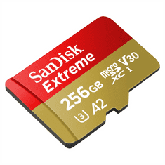 SanDisk Extreme microSDXC card for Mobile Gaming 256GB 190MB/s and 130MB/s, A2 C10 V30 UHS-I U3