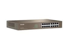 Tenda TEG1016D - 16-port Gigabit Ethernet Switch, 10/100/1000 Mbps, Fanless, Rackmount, Kov
