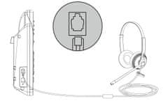 YEALINK YHS34 Mono náhlavní souprava na jedno ucho s QD-RJ9 konektory