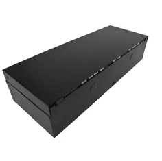 Virtuos Pokladní zásuvka flip-top FT-460C - s kabelem, se zamykatelným krytem pořadače, 9-24V, černá