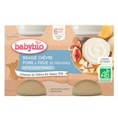 Babybio Brassé z kozího mléka hruška fík 2x 130 g