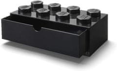 LEGO Úložný box stolní 8 se zásuvkou - černý