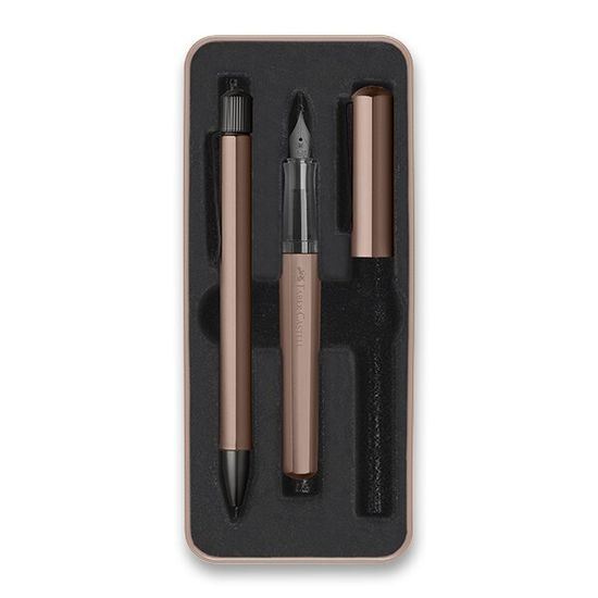 Faber-Castell Sada Hexo Bronze plnicí pero a kuličkové pero