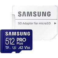 Samsung Samsung/micro SDXC/512GB/180MBps/Class 10/+ Adaptér/Modrá