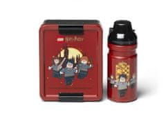 LEGO Harry Potter svačinový set (láhev 390 ml a box) - Nebelvír