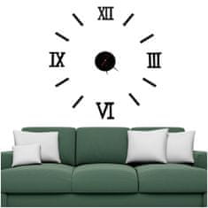 Aga Nástěnné hodiny černé římské číslice
