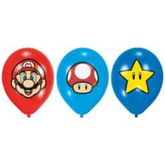 Amscan Nafukovací balónky Super Mario 27,5cm 6ks -