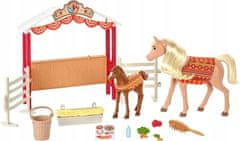 INTEREST Mattel Mustang: Spirit of freedom malá stáj a kůň a hříbě GXF53