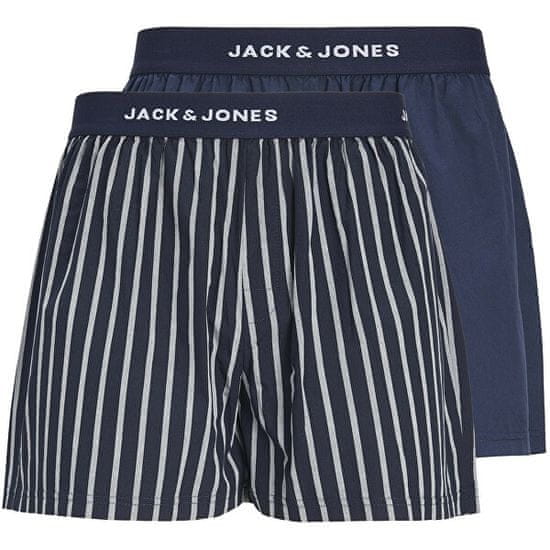 Jack&Jones 2 PACK - pánské trenky JACCODY 12239047 Navy Blazer