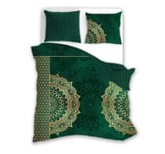 FARO Textil Povlečení ze saténové bavlny Pure Sateen 140x200 cm zelené