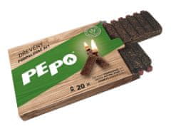 Ceramicus Podpalovač PE-PO 2v1 dřevo+škrtátko 20 podpalů