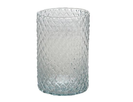 Sandra Rich Váza DIAMOND VÁLEC ruční výroba skleněná d10x15cm