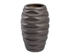 Sandra Rich Váza LIPS keramická šedá d13x20cm