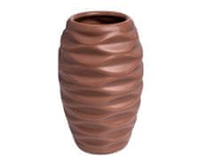 Sandra Rich Váza LIPS keramická hnědá d13x20cm