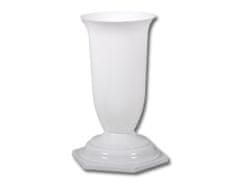 Ceramicus Váza hřbitovní MEWEA plastová bílá d15x30cm