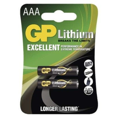 GP Lithiová baterie AAA - 2ks