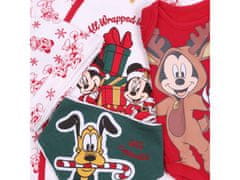 sarcia.eu Červenobílá vánoční souprava Mickey Mouse od společnosti DISNEY, certifikovaná OEKO-TEX 6-9 m 74 cm