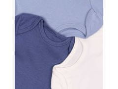 sarcia.eu 3x Bavlna s dlouhými rukávy, modrá a bílá, OEKO-TEX 9-12 m 80 cm