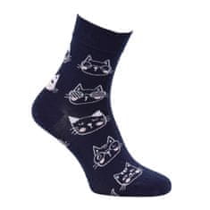 Zdravé Ponožky dámské bavlněné vzorované ponožky kočičky 6102123 4-pack, 39-42