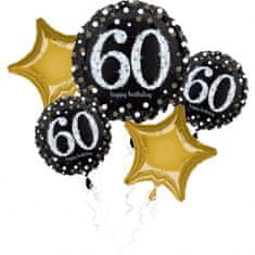 Amscan Balónkový buket "60. narozeniny" 5 ks