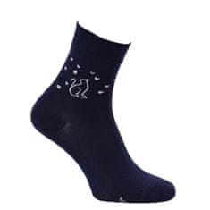 Zdravé Ponožky  dámské bavlněné zdravotní vzorované ponožky kočka 6101923 4-pack, 35-38