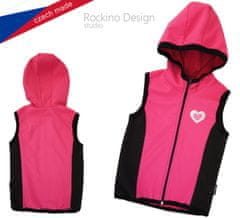 ROCKINO Softshellová dětská vesta Rockino vzor 8739 - růžová, velikost 116
