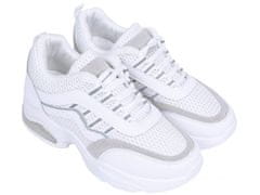 sarcia.eu Bílé sportovní boty se šněrováním VICES 37 EU