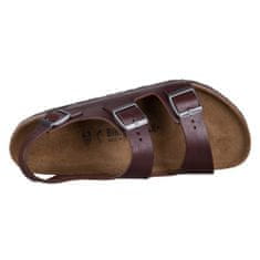 Birkenstock Sandály hnědé 43 EU Milano Vintage Wood Roast Natural Leather