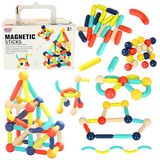 shumee Vzdělávací magnetické bloky pro malé děti, 64 prvků v krabičce