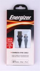 Energizer USB kabel, černá, USB-A - Lightning (Apple), 1,2 m, 3492548221899