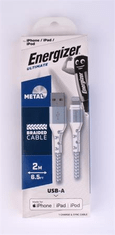 Energizer USB kabel, bílá, USB-A - Lightning (Apple), 2 m, 3492548231812