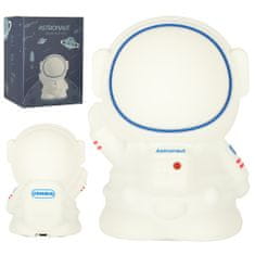 shumee Silikonová 8 LED USB noční lampa pro děti, bílá, astronaut