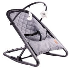 Iso Trade Houpací křeslo pro kojence, Lulilo, + hračky, šedé | BCX5105