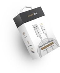 RhinoTech kabel USB-A - Lightning, 12W, 1m, opletený, bílá