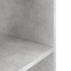 Vidaxl Stojan na akvárium betonově šedý 60,5 x 36 x 72,5 cm kompozit