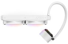 NZXT vodní chladič Kraken 280 ELITE RGB / 2x140mm RGB fan / 4-pin PWM / LCD disp. / 6 let / bílý