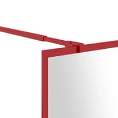 shumee Zástěna do průchozí sprchy čiré ESG sklo červená 90 x 195 cm